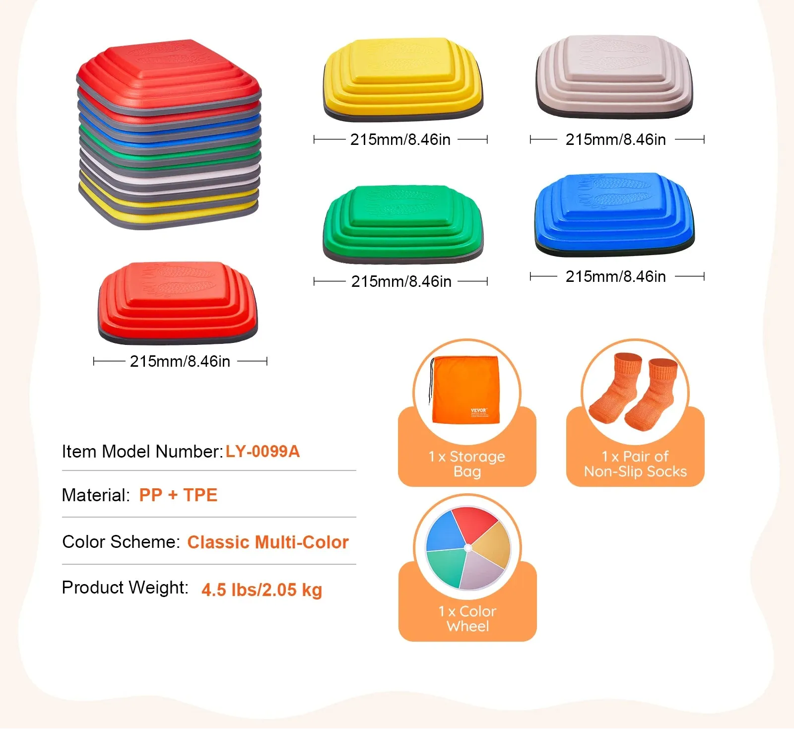 10Pcs Children'S Stepping Stones Toddlers Sensory Assisted Coordination Game