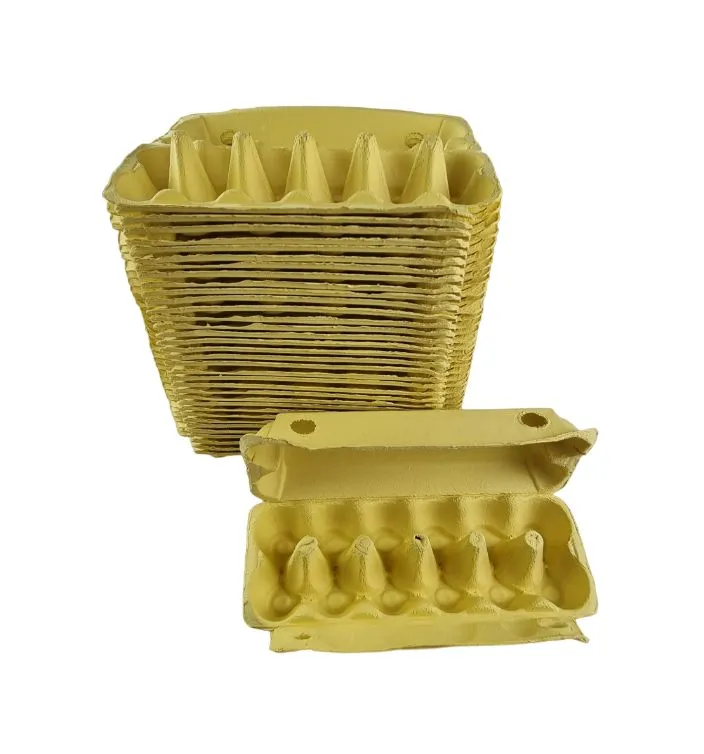 25 X Yellow Full Dozen Carton 12-Egg Recyclable Egg Cartons