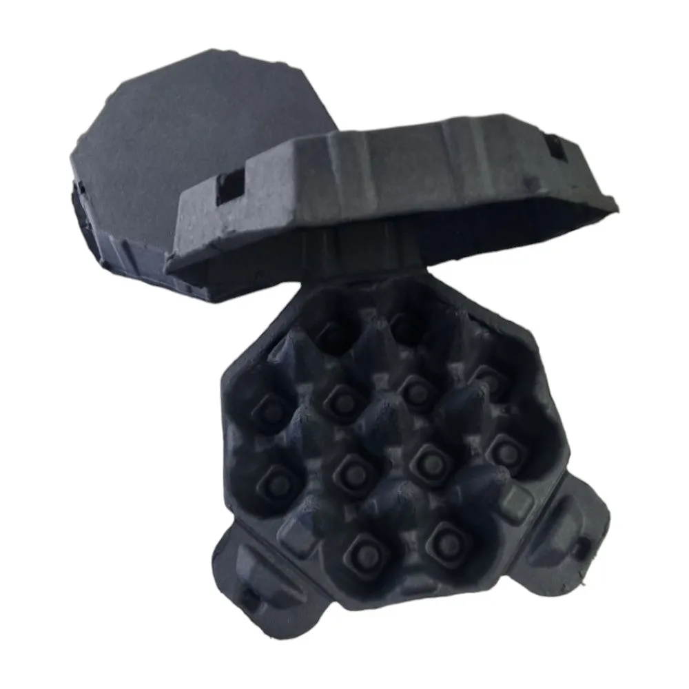 50 X Black Octagon Full Dozen Carton 12-Egg Recyclable Egg Cartons