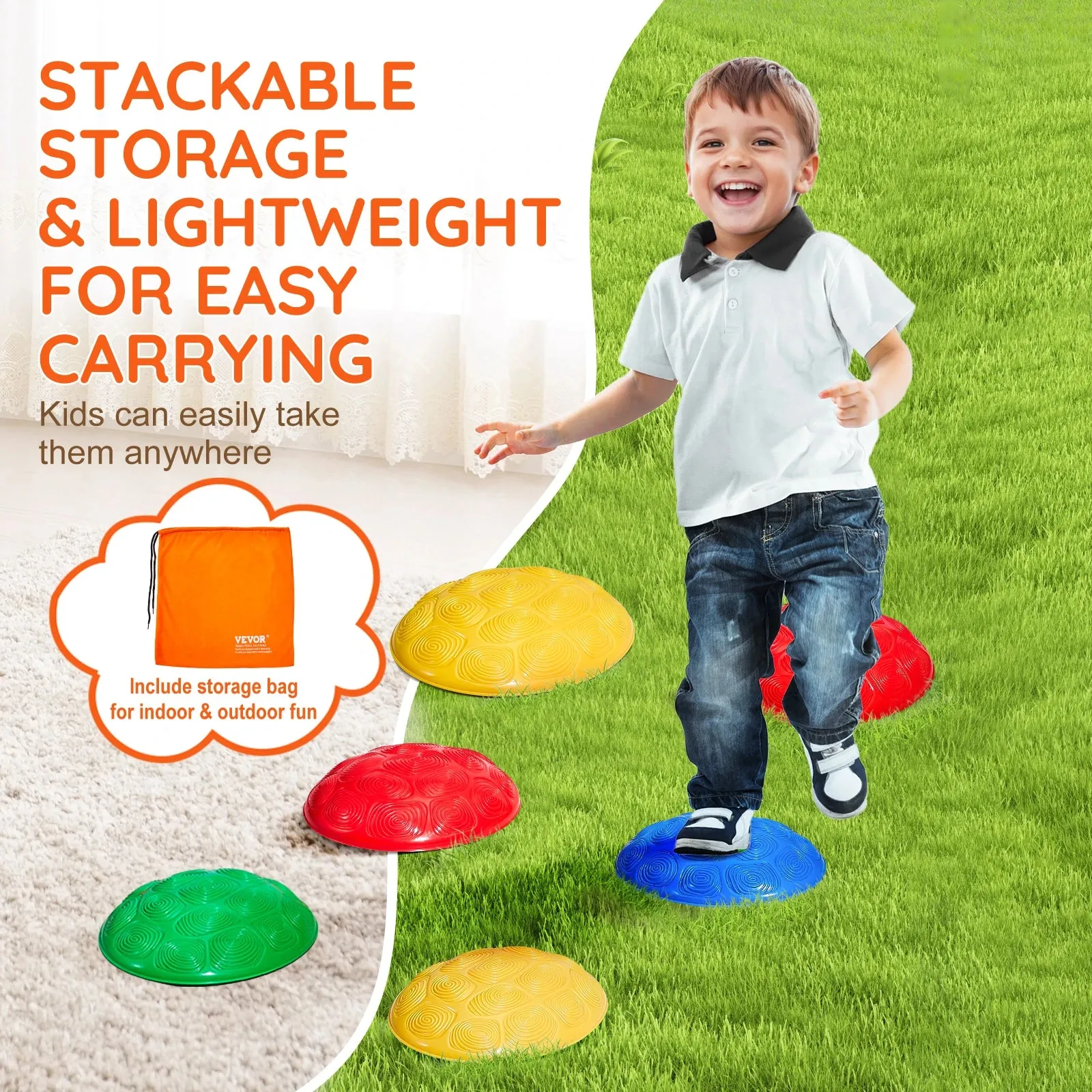 6Pcs Turtle Balance Coordination Stepping Stones Toys For Children