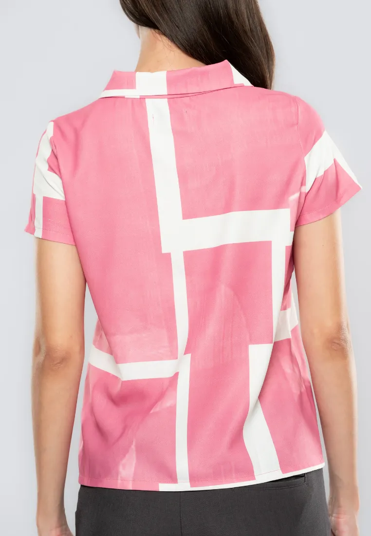 Audie Patchwork Printed Blouse