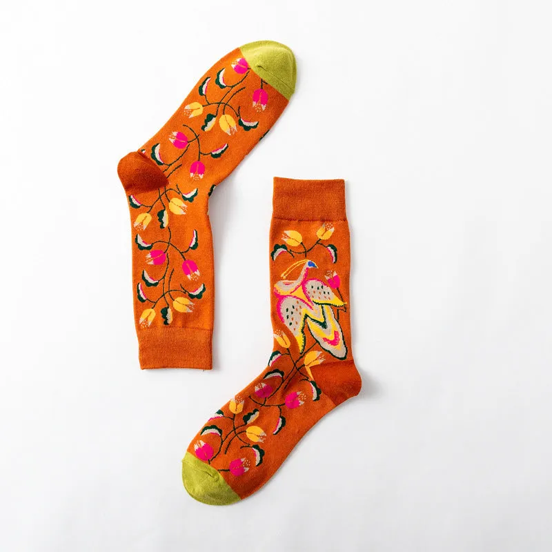 Casual Street Wear Cartoon Print Socks