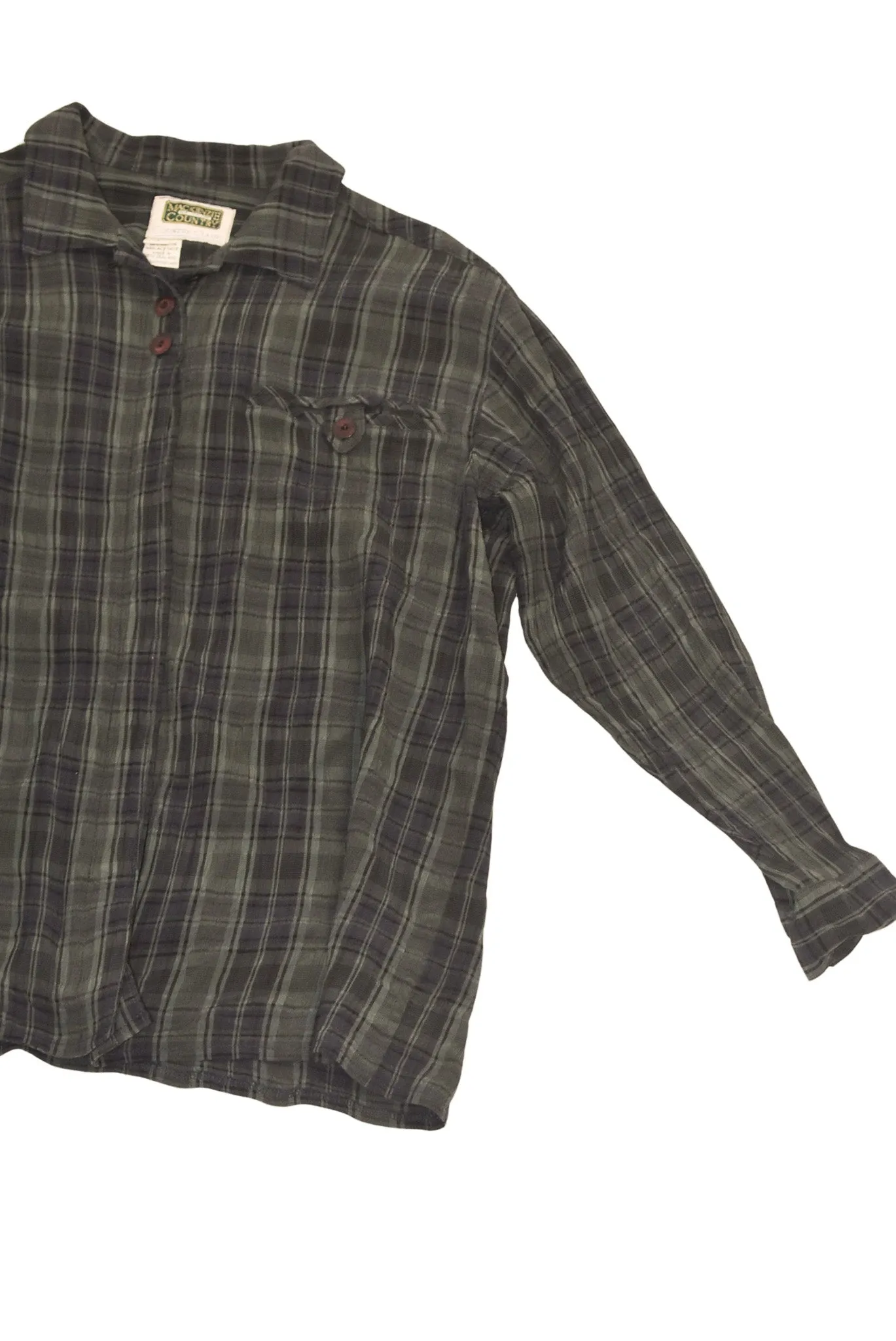 Mackenzie Country NZ made checkered blouse, 12