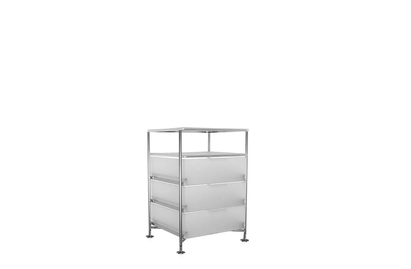 Mobil Chest of Drawers - 3 Containers & Shelf - Feet