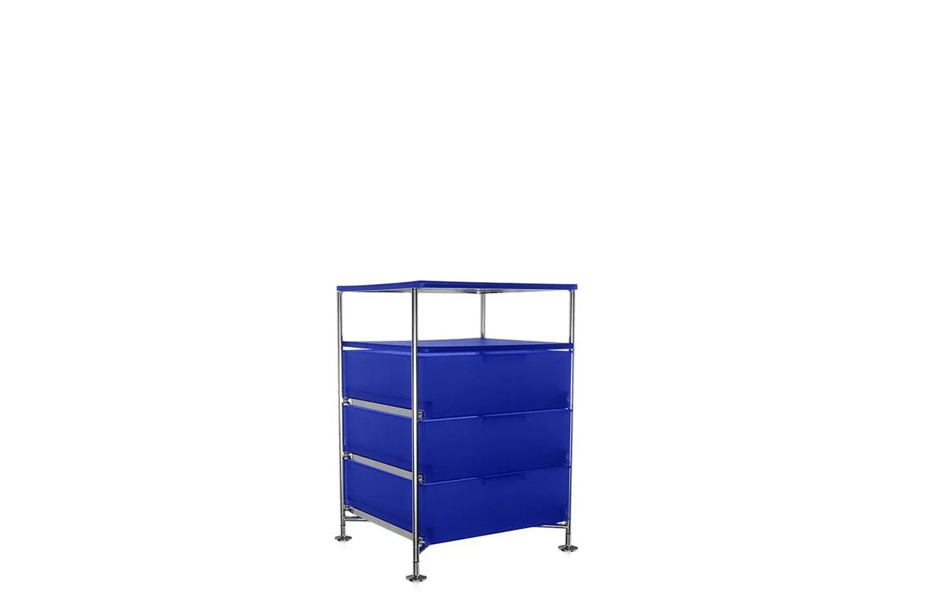 Mobil Chest of Drawers - 3 Containers & Shelf - Feet