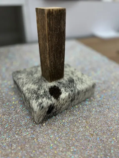 Rustic Cowhide Bracelet Pedestals - Stack Racks