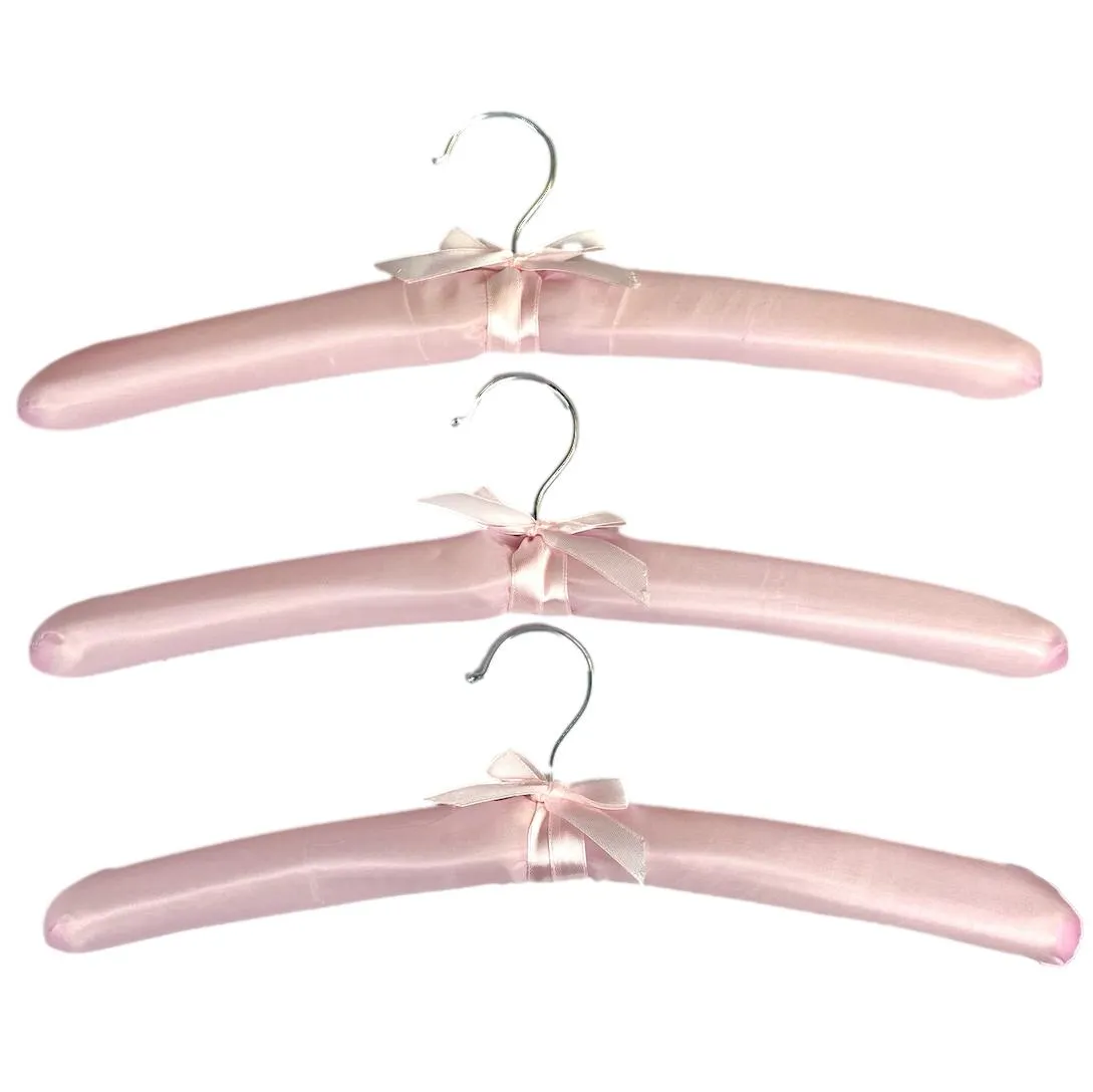 Satin Pastel Coat Hangers 3 Pack