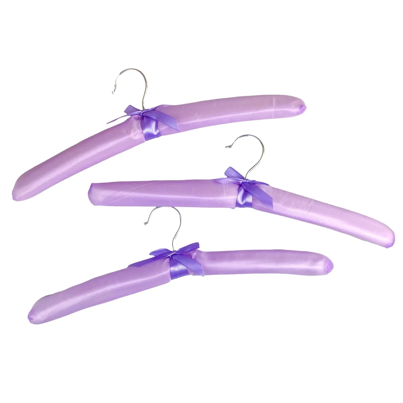 Satin Pastel Coat Hangers 3 Pack