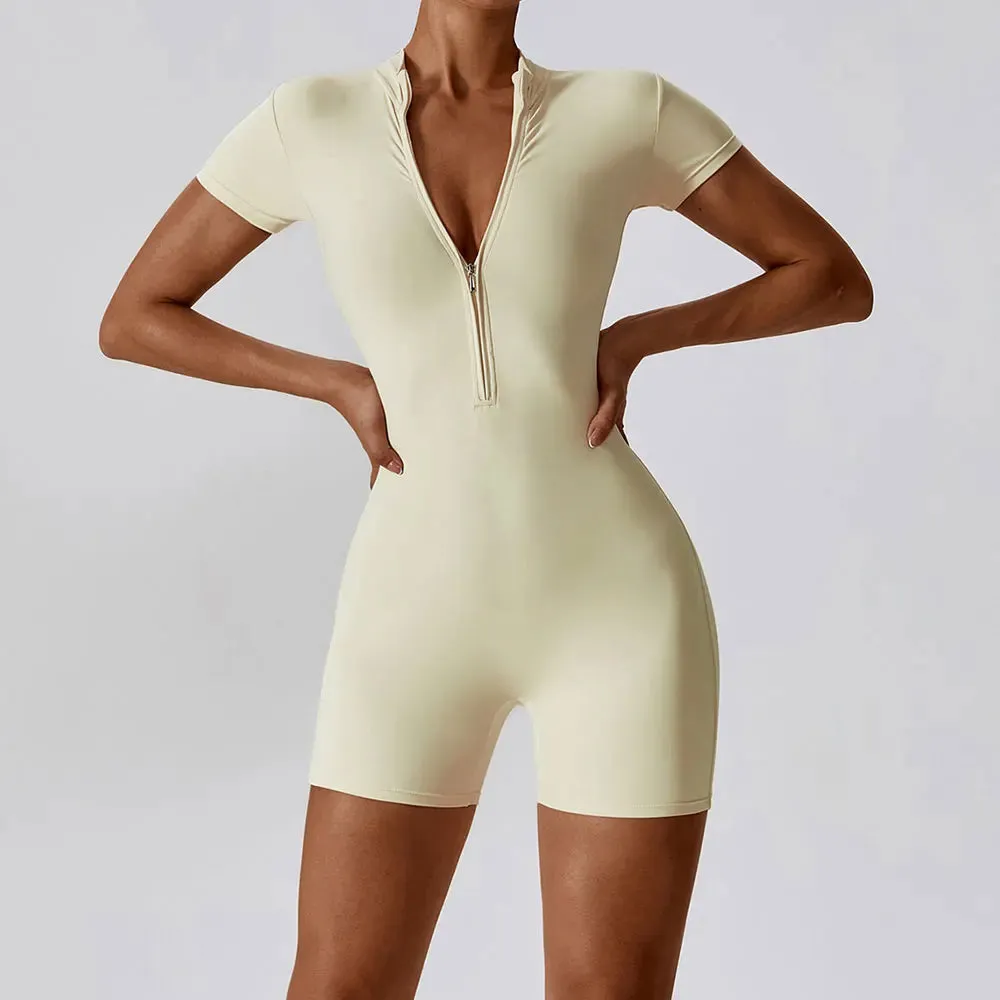 Short Sleeve Yoga Bodysuit (CURATED RACKS)