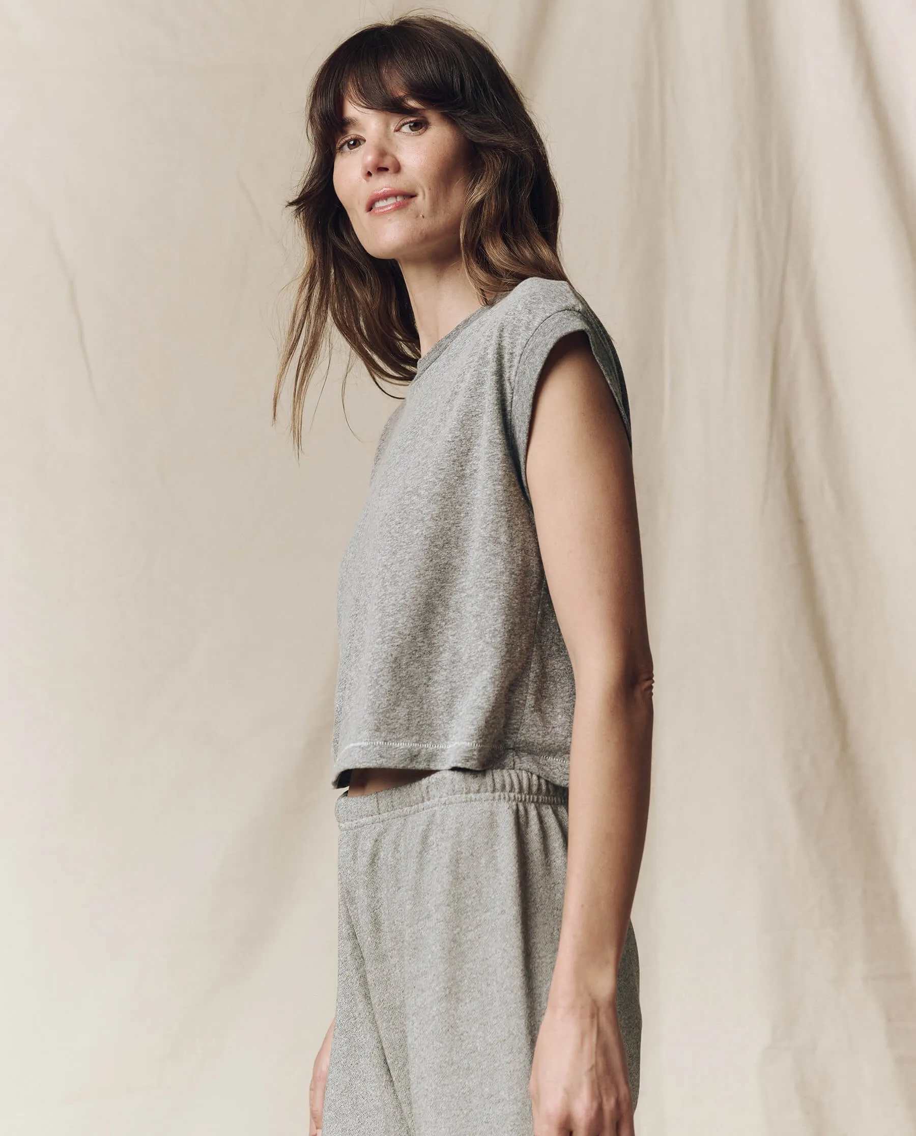 The Square Tee. -- Heather Grey