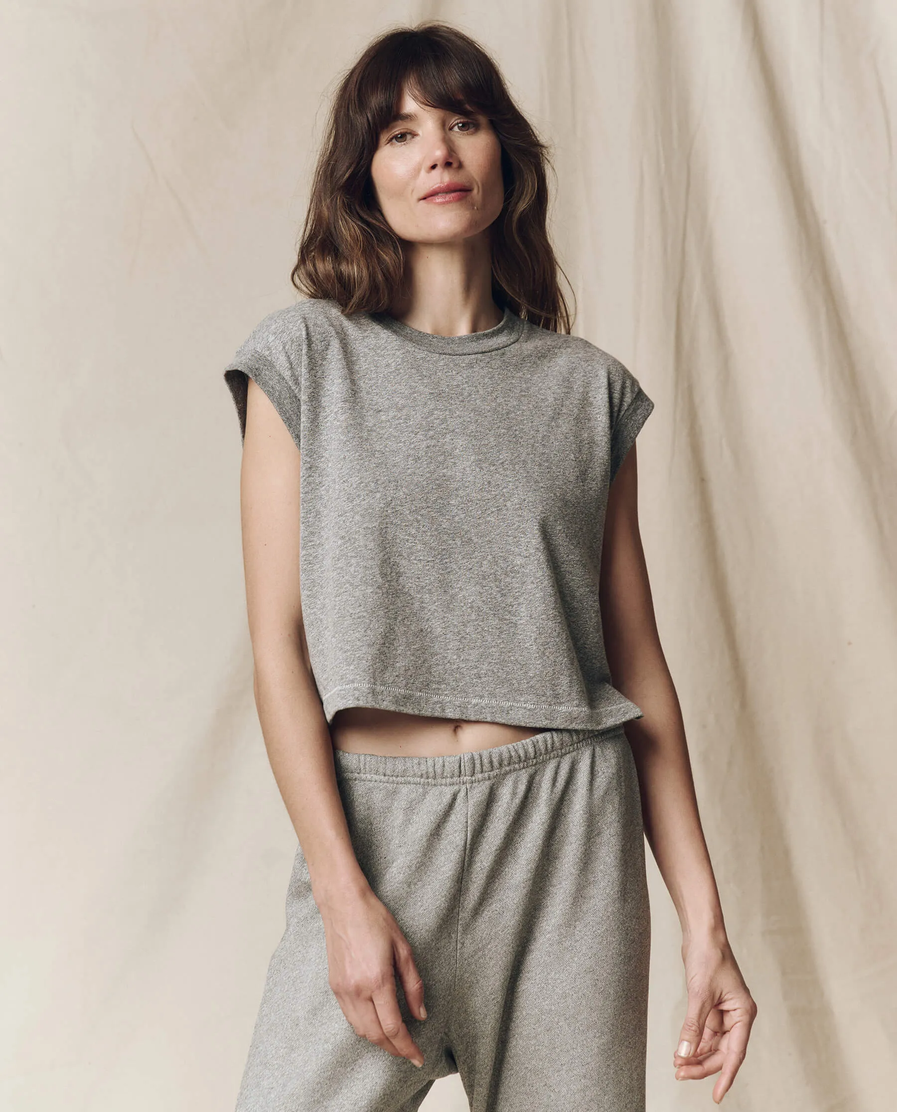 The Square Tee. -- Heather Grey