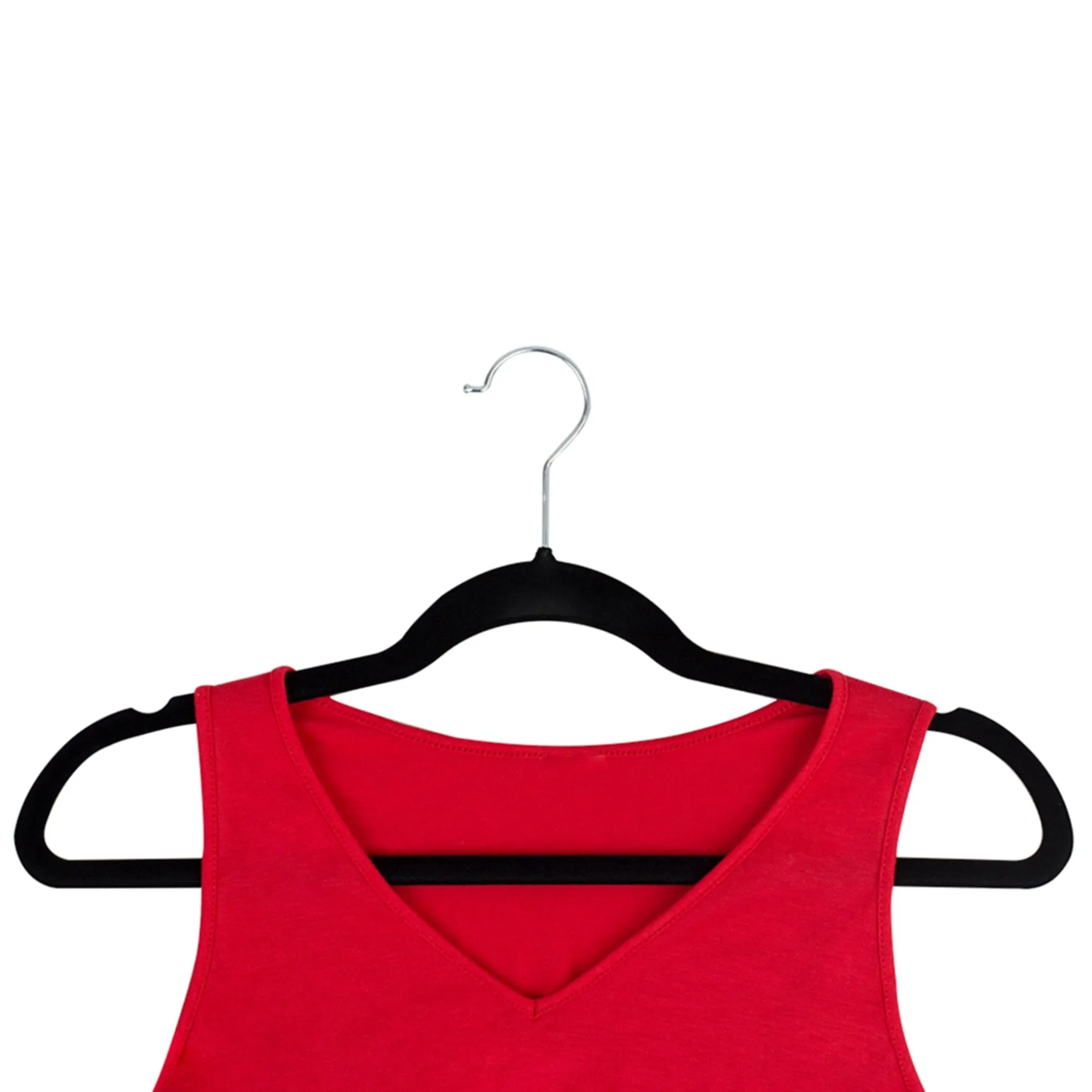 Velvet Hanger, (Pack of 10), Black