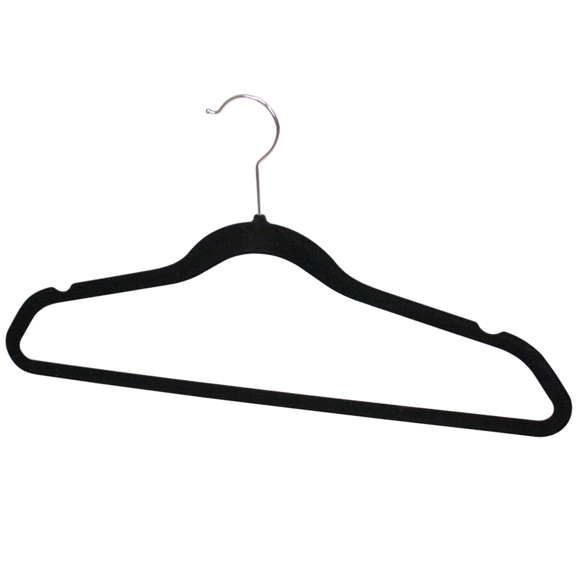 Velvet Hanger, (Pack of 10), Black