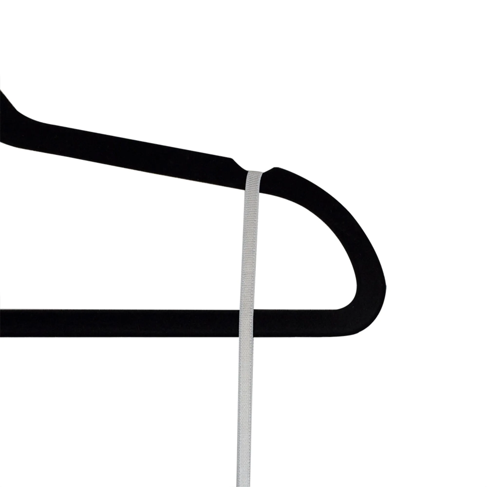 Velvet Hanger, (Pack of 10), Black