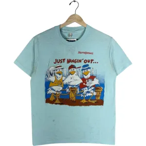 Vintage "Just Hangin' Out..." Funny Seagulls Tee